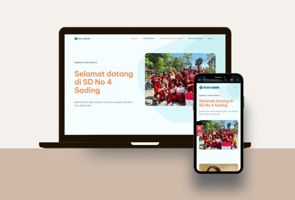 Mockup website sdn4sading.sch.id (doc sdn 4 sading)